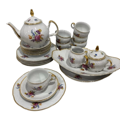 Vintage Bernadotte Meissen Rose Tea Set 