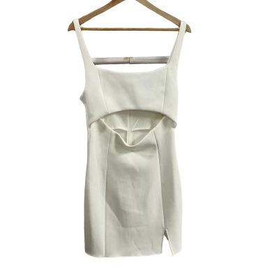 First MŚE  Womens  Size L Dua Bonded Mini Dress Snow