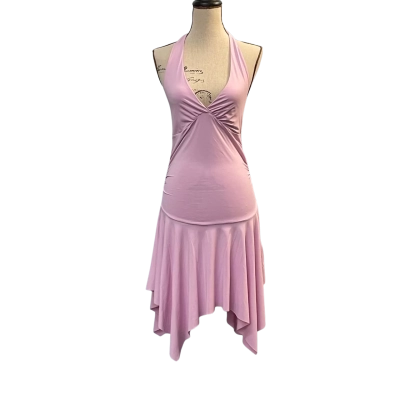 Supré Womens Size M Bodycon/Halter Neck/Mini Dress Pink/Purple(Lilac Rose)