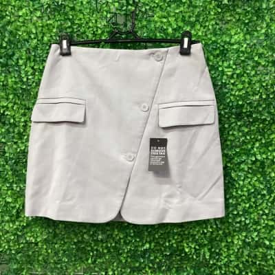 Mossman Womens  Size 10 Mini Skirt Grey 