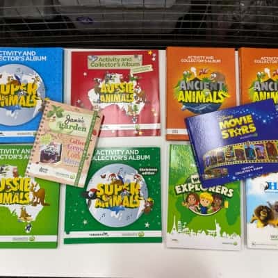 10x Woolworths Card Albums and Cards, ALL FULL SETS.
