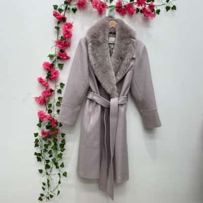 Forever New Curve Womens  Size 18 Grey Coat
