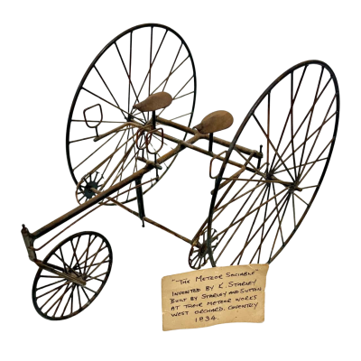 Handcrafted Metal Large Wheel Two Seater Cart - just so cool