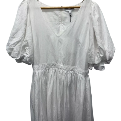 Witchery Womens Size 12 Maxi Dress White Linen