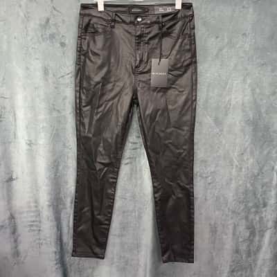 Witchery Womens  Size 12 Black Denim Pants 