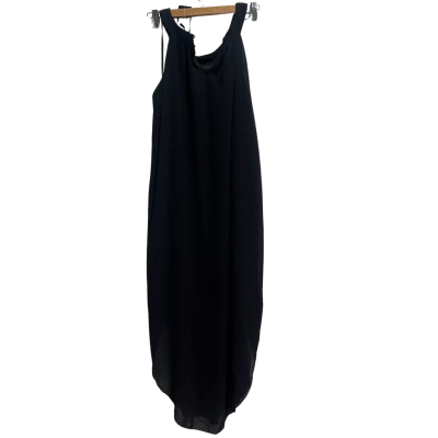 Calypso Black Maxi Overlay Embellished Dress, Size 12.