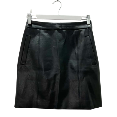 SHEIKE Women's Size 6 Mini Faux Leather Skirt - Black 