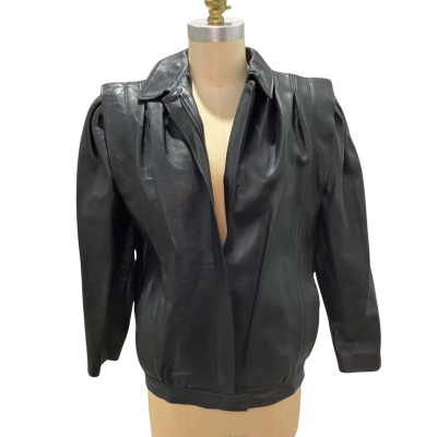 Stephen Dattner Size 10 Black Leather Jacket