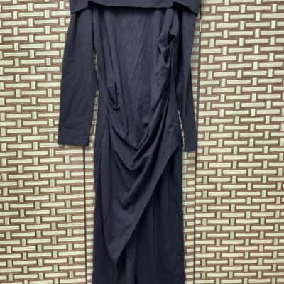 NWT RRP $269.99 Carolina Women's Megan long sleeve dress Size L / XL Black Party Autumn Winter Birthday Gift Wedding Designer Bargain