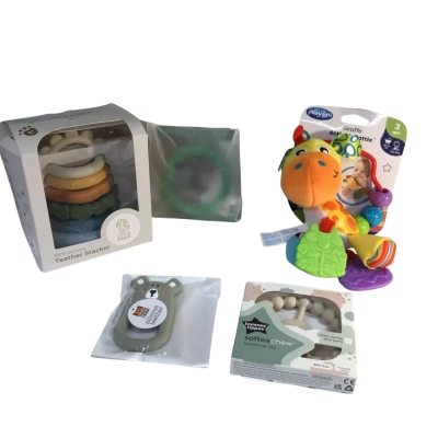  Kids  Teething  Bundle and Rattle as pictured