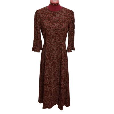 Forever New Womens  Size 10 Casual Dress Black  / Floral / Red 