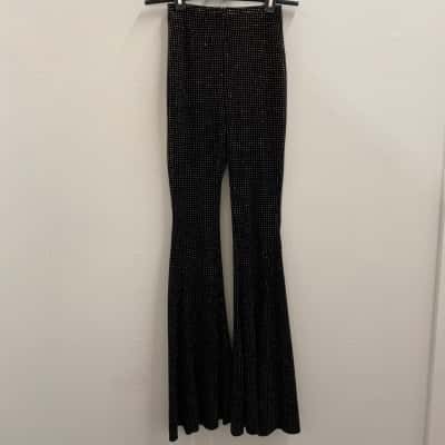 Sass & Bide Womens  Size XXS Flared Pants Black  / Gold 