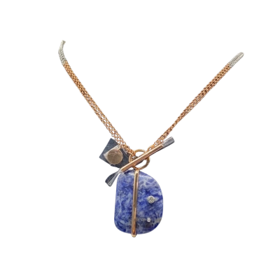 Mimco Womens Necklace / Pendant Blue / Gold / Rose Gold 