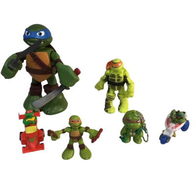 Assorted Teenage Mutant Ninja Turtle Figures as pictured