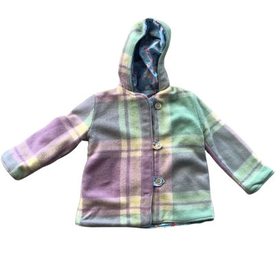 Homemade Blanket Coat. With Peppa Pig Cotton Lining.  Size 3 