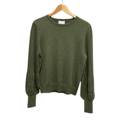 Once/Was Womens  Size 2 Pullover Green 