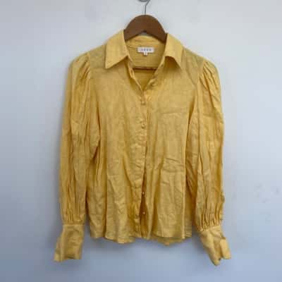 AERE Yellow Long SLeeve SHirt  Size 10 