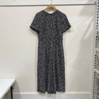 French Connection Womens  Size 12 Jumpsuit Black  / White 