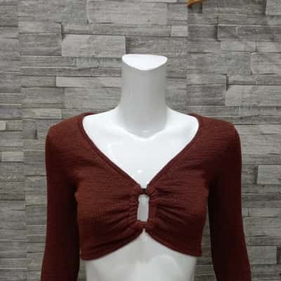 Perfect Stranger Women's stella knit top Size 10 Long Sleeve Top Brown 