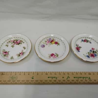 3 Royal Albert Floral Mini Plates