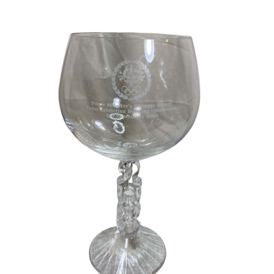Prime Ministers’s Olympic Dinner Royal Exhibition Building Glass  9th September 2000