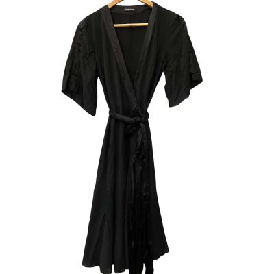 Wayne Cooper Womens  Size 1 Wrap Dress Black  