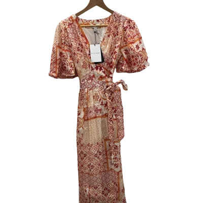 Witchery Wms Size 8 Tile Midi Wrap Dress