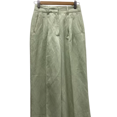 Unison Womens  Size 6 LINEN BLEND Wide Leg Pants Lime