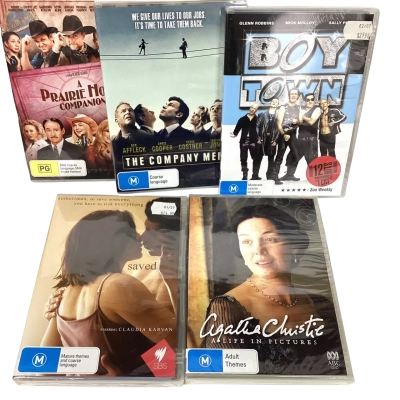 DVD Mixed Set of 5 (New Sealed)