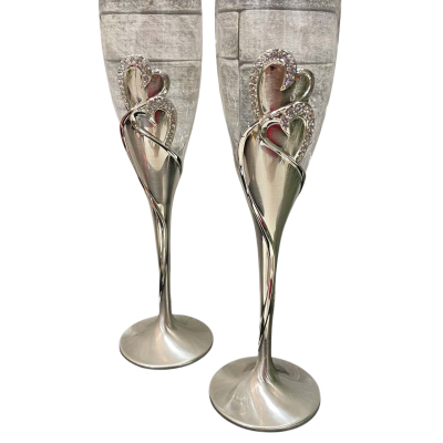 WhiteHill Studio Champagne Glasses with black box