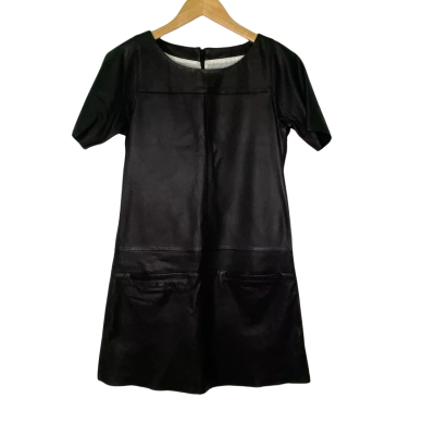 Flannel Womens  Size 0 Midi Dress Black  