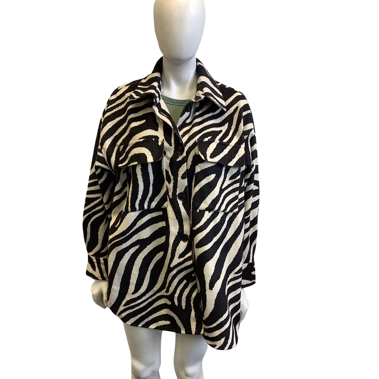 H&M Women's Size L Over sized Winter Jacket Animal print (s)