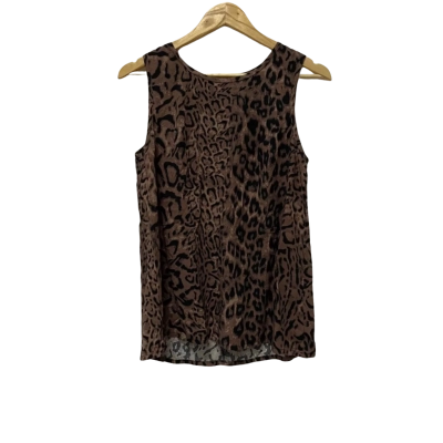  Freez Womens  Size S Sleeveless Top Animal print 