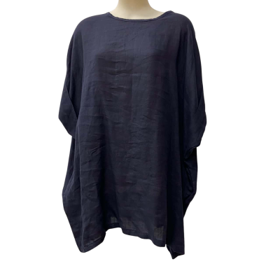  Incognito - Loose Tunic Top / Beach Coverup Blue in Size S/M