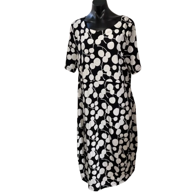 Regatta Womens  Size 16 Casual Dress Black  / Pattern / White 