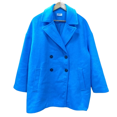 Sussan Sky Blue Wool-Blend Coat Size 14  