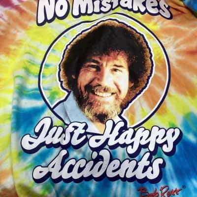 Bob Ross Tie Dye T Shirt Size M
