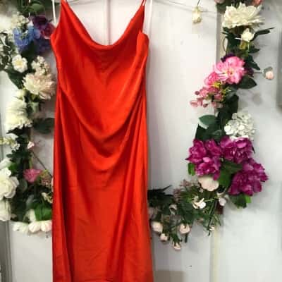 NWT Forcast Size 14 Cocktail Dress Orange Red 