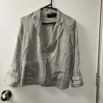 Perri Cutten Womens  Size 12 Suit Jacket Grey 