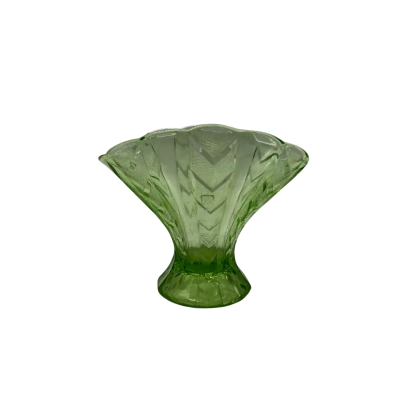 Uranium Fan Glass Vase