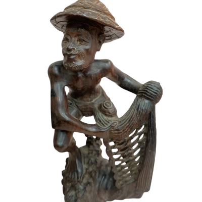 Bali Fisherman Holding Net