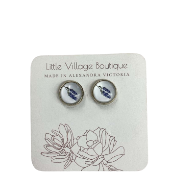Little Village Boutique Lavender Stud Earrings - New on the card