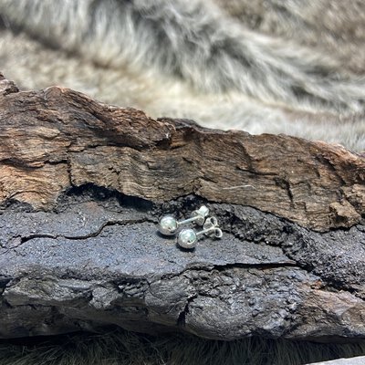925 Silver Hallmarked Ball Stud Earrings