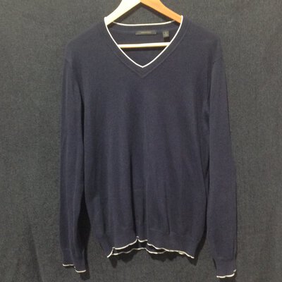 *REDUCED* Country Road, Men's Cotton V Neck Jumper, Size M, Navy Blue