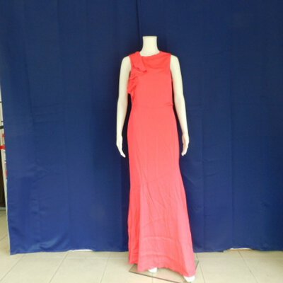  Collection Womens Brittany Frill Dress Size 10 Coral BNWT