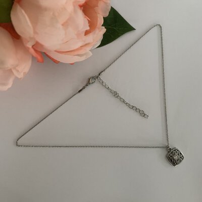 *Reduced Spring Special* Silver Coloured Diamante And Celtic Inspired Pattern Pendant