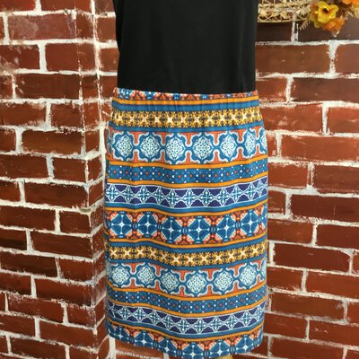 *HALF PRICE*Sportsgirl Womens Blue Patterned Stretch Skirt, Size M