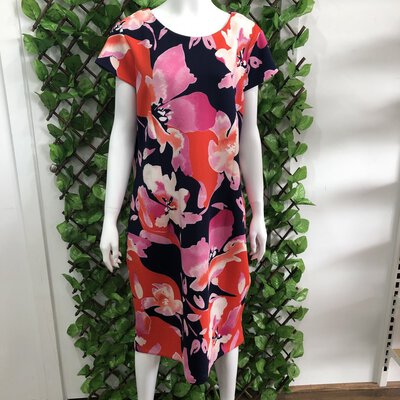 **REDUCED** Capture Womens Cap Sleeve Shift Dress Size 16 Watercolour Floral