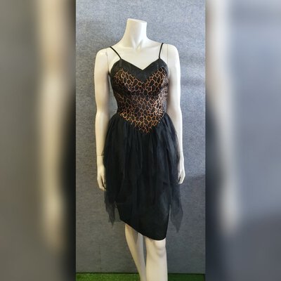 "REDUCE" Sports Girl Women Dress Size 10 Black and Gold 