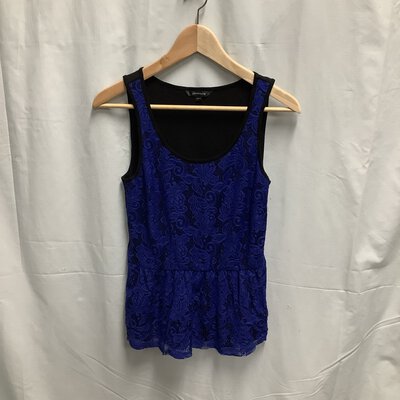 *Reduced* Portmans, Womens Sleeveless Top, XS, Black/Blue